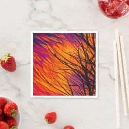 Künstlerischer Baum Serviette