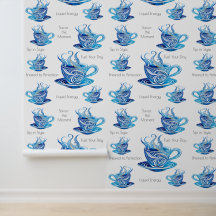 Künstlerischer Blue Coffee Cup mit wirbelnden Must