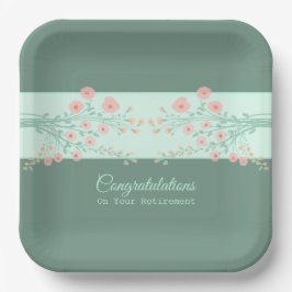 Künstlerischer Blumenplatz stilvoll Pappteller