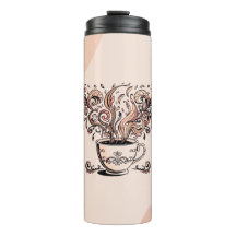 Künstlerischer Boho-Botanik-Kaffeetassen-Reisebech