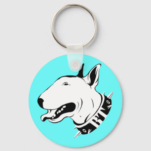 Künstlerischer Bullterrier-Hundezucht-Entwurf Schlüsselanhänger