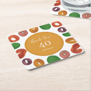 Künstlerischer Bunter Herbst Papier Teller Rechteckiger Pappuntersetzer