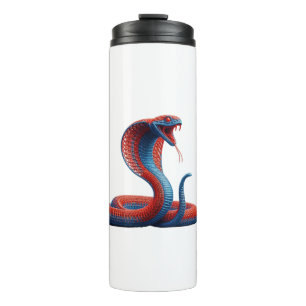 Künstlerischer Cobra-Grafik-Reisebecher - Vibrante Thermosbecher