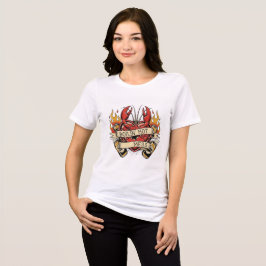 Künstlerischer Crawfish Boil Vibes T - Shirt! 🎨 � Tri-Blend Shirt