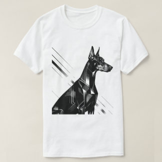 Künstlerischer Dobermann Pinscher & Wasserfarben D T-Shirt