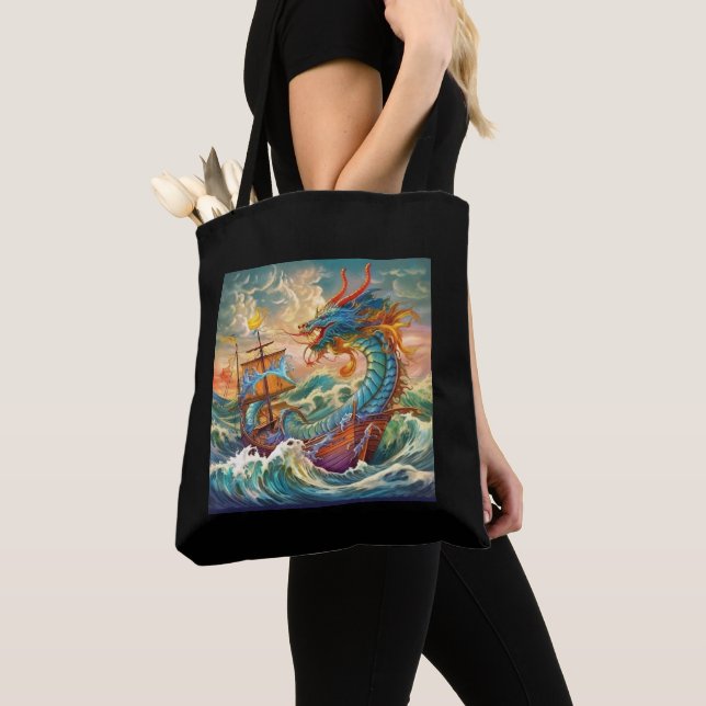 Künstlerischer Drache Tasche (Von Nahem)