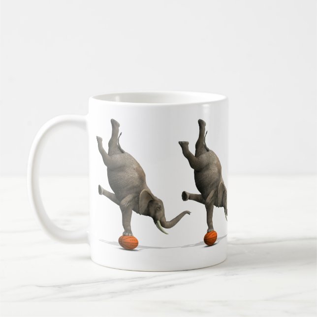 künstlerischer Elefant Kaffeetasse (Links)