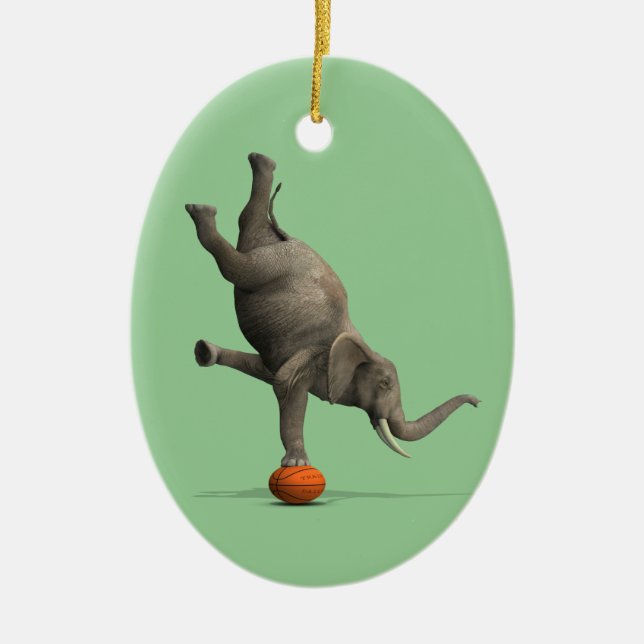 künstlerischer Elefant Keramikornament (Vorne)