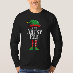 Künstlerischer Elf Lustiger Weihnachts-Pyjama Pass T-Shirt