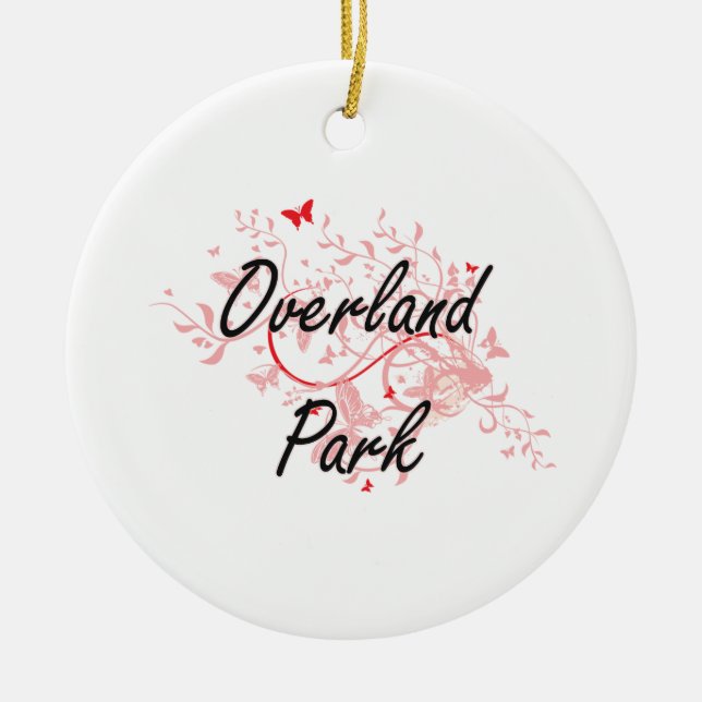 Künstlerischer Entwurf Überlandpark-Kansas City Keramik Ornament (Vorne)