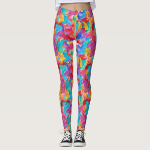 Künstlerischer farbenfroher Regenbogen-Wasserfarbe Leggings