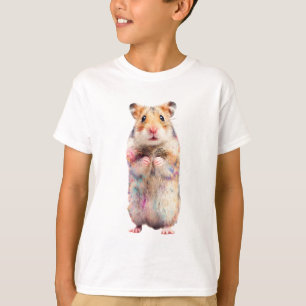 Künstlerischer farbenfroher Sprenkel-Hamster für K T-Shirt