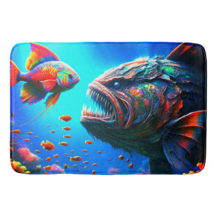 Künstlerischer Fisch Badematte