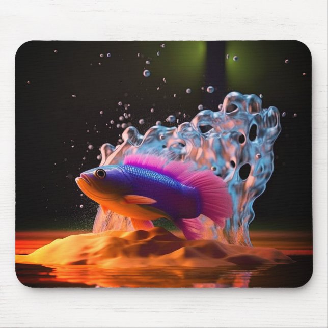 Künstlerischer Fisch Mousepad (Vorne)