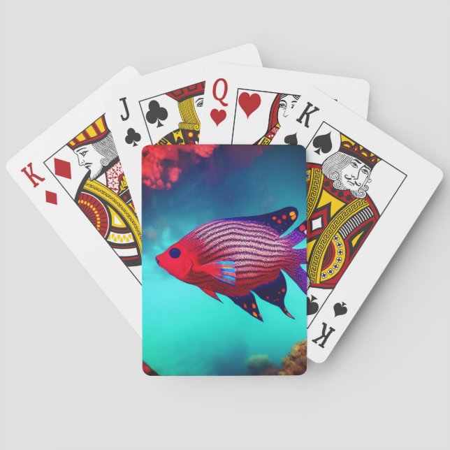 Künstlerischer Fisch Spielkarten (Rückseite)