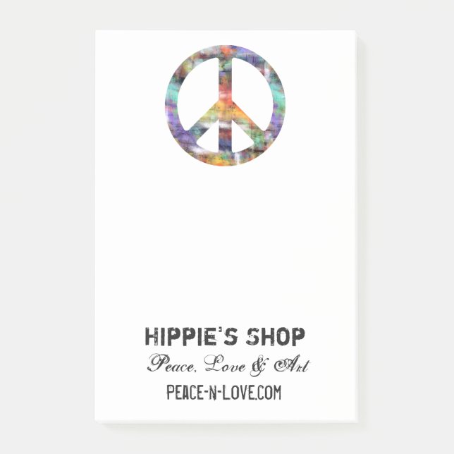 Künstlerischer Frieden Post-it Klebezettel (Vorderseite)