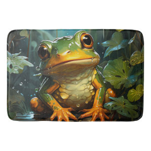 Künstlerischer Frosch Badematte