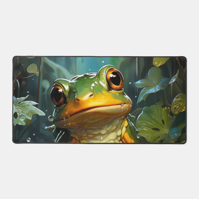 Künstlerischer Frosch Schreibtischunterlage (Vorderseite)