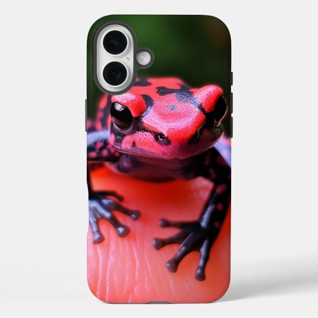Künstlerischer Froschhanf iPhone 16 Plus Hülle (Rückseite)