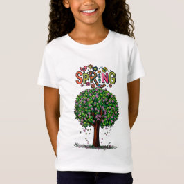 Künstlerischer Frühlingsblütenbaum Grafik T-Shirt