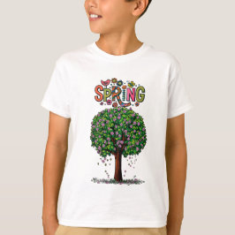 Künstlerischer Frühlingsblütenbaum Grafik T-Shirt