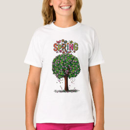Künstlerischer Frühlingsblütenbaum Grafik T-Shirt