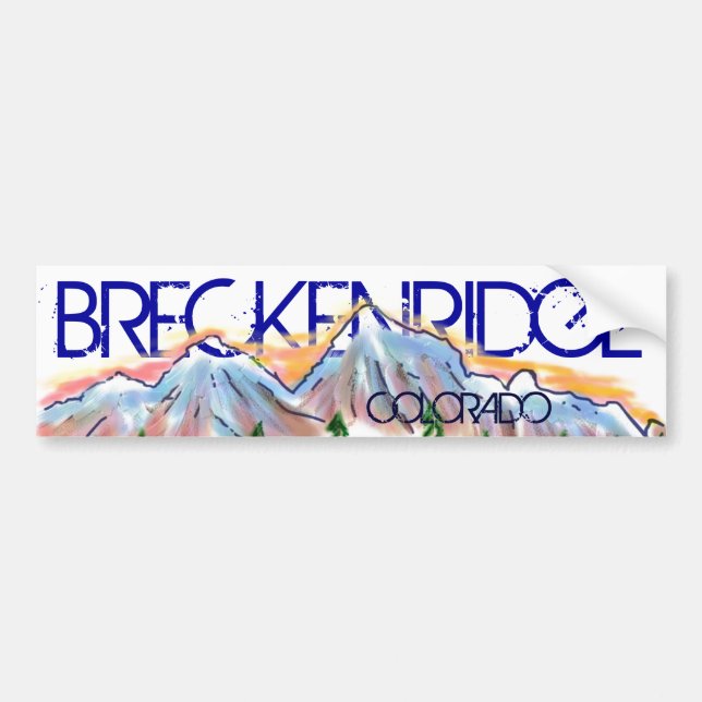 Künstlerischer Gebirgsaufkleber Breckenridges Autoaufkleber (Vorne)