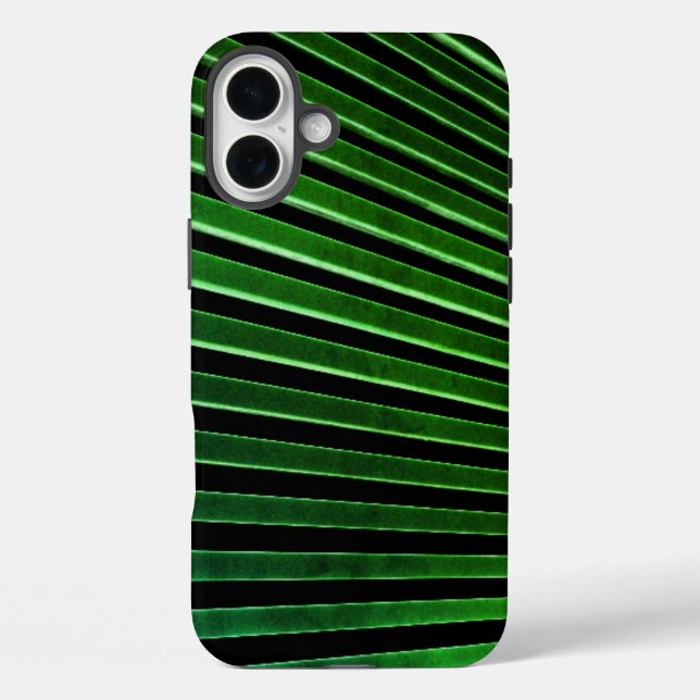 Künstlerischer gestreifter Telefonkasten iPhone 16 Plus Hülle (Rückseite)