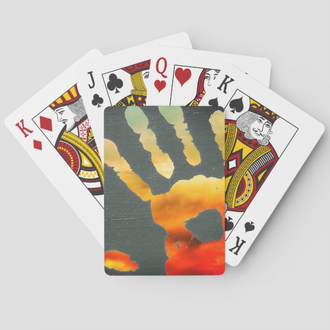 Künstlerischer Handdruck Spielkarten (Rückseite)