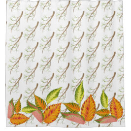 Künstlerischer Herbst auf einem Duschvorhang