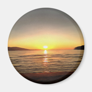 Künstlerischer Herbst Sonnenuntergang auf der Ägäi Magnet