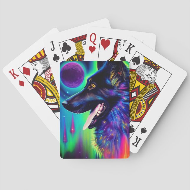Künstlerischer Hund Spielkarten (Rückseite)