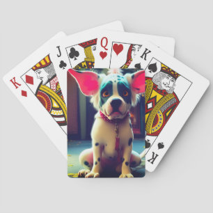 Künstlerischer Hund Spielkarten
