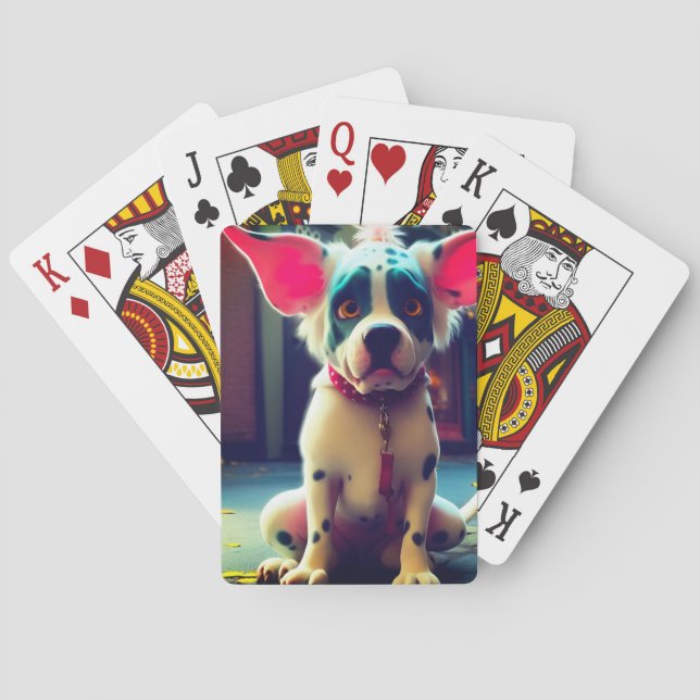 Künstlerischer Hund Spielkarten (Rückseite)