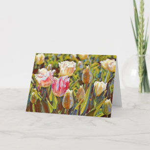 Künstlerischer Impressionist Tulip Garden Art Kart Karte