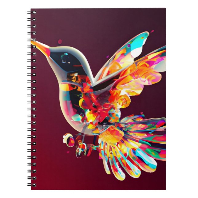 Künstlerischer Kolibri  Notizblock (Vorderseite)