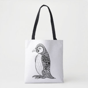 Künstlerischer König Pinguin Zendoodle 2 Tasche