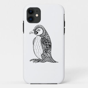 Künstlerischer König Pinguin Zendoodle iPhone 11 Hülle