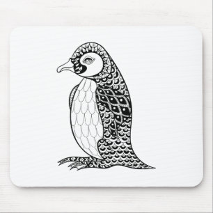 Künstlerischer König Pinguin Zendoodle Mousepad
