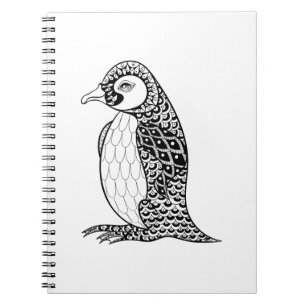 Künstlerischer König Pinguin Zendoodle Notizblock