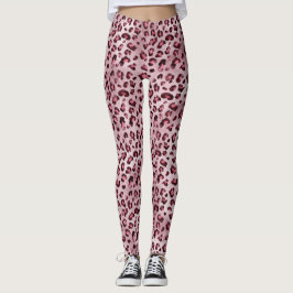 Künstlerischer Leoparden-Druck in Rosa mit Wildkat Leggings