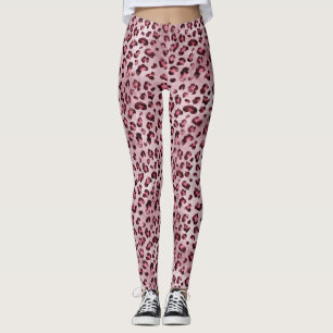 Künstlerischer Leoparden-Druck in Rosa mit Wildkat Leggings