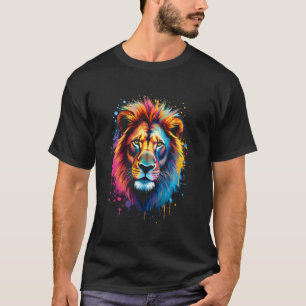 Künstlerischer Löwenkopf T-Shirt