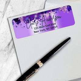 Künstlerischer Luxus Chic Modernes Glam Lila Metal