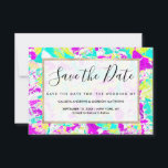 Künstlerischer moderner Abstrakter Neon Acryl Pain Save The Date<br><div class="desc">Künstlerisch, modern und cool neon lila, gelb und aquamarin grüne Acrylfarbe Spritzer Musterkunst. ***WICHTIGE HINWEIS FÜR DESIGN: Für individuelle Designanfragen, wie z.B. passende Produktanfragen, Farbänderungen, Platzierungsänderungen oder andere Änderungswünsche, klicken Sie bitte auf den "KONTAKT"-Button oder senden Sie eine E-Mail an den Designer direkt unter lafemme.art@gmail.com. Sie können ihr sogar eine...</div>