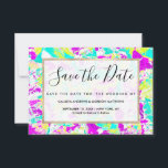 Künstlerischer moderner Abstrakter Neon Acryl Pain Save The Date<br><div class="desc">Künstlerisch, modern und cool neon lila, gelb und aquamarin grüne Acrylfarbe Spritzer Musterkunst. ***WICHTIGE HINWEIS FÜR DESIGN: Für individuelle Designanfragen, wie z.B. passende Produktanfragen, Farbänderungen, Platzierungsänderungen oder andere Änderungswünsche, klicken Sie bitte auf den "KONTAKT"-Button oder senden Sie eine E-Mail an den Designer direkt unter lafemme.art@gmail.com. Sie können ihr sogar eine...</div>
