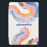 Künstlerischer Name Abstrakt Blau und Gelb iPad Pro Cover<br><div class="desc">Personalisierter Künstlerischer Fall für Abstrakt Blau und Gelb</div>