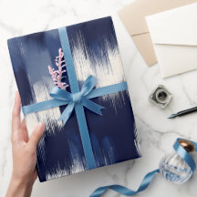Künstlerischer Pinsel Navy Indigo Strich Abstrakte