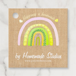 Künstlerischer Regenbogen-Rohleinwand 'Selbstgemac Geschenkanhänger