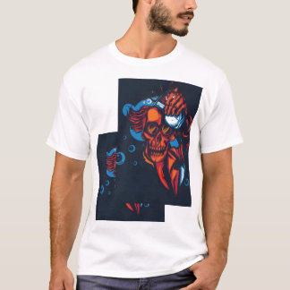 🔥 Künstlerischer roter Totenkopf – Feuerdesign 🔥 T-Shirt